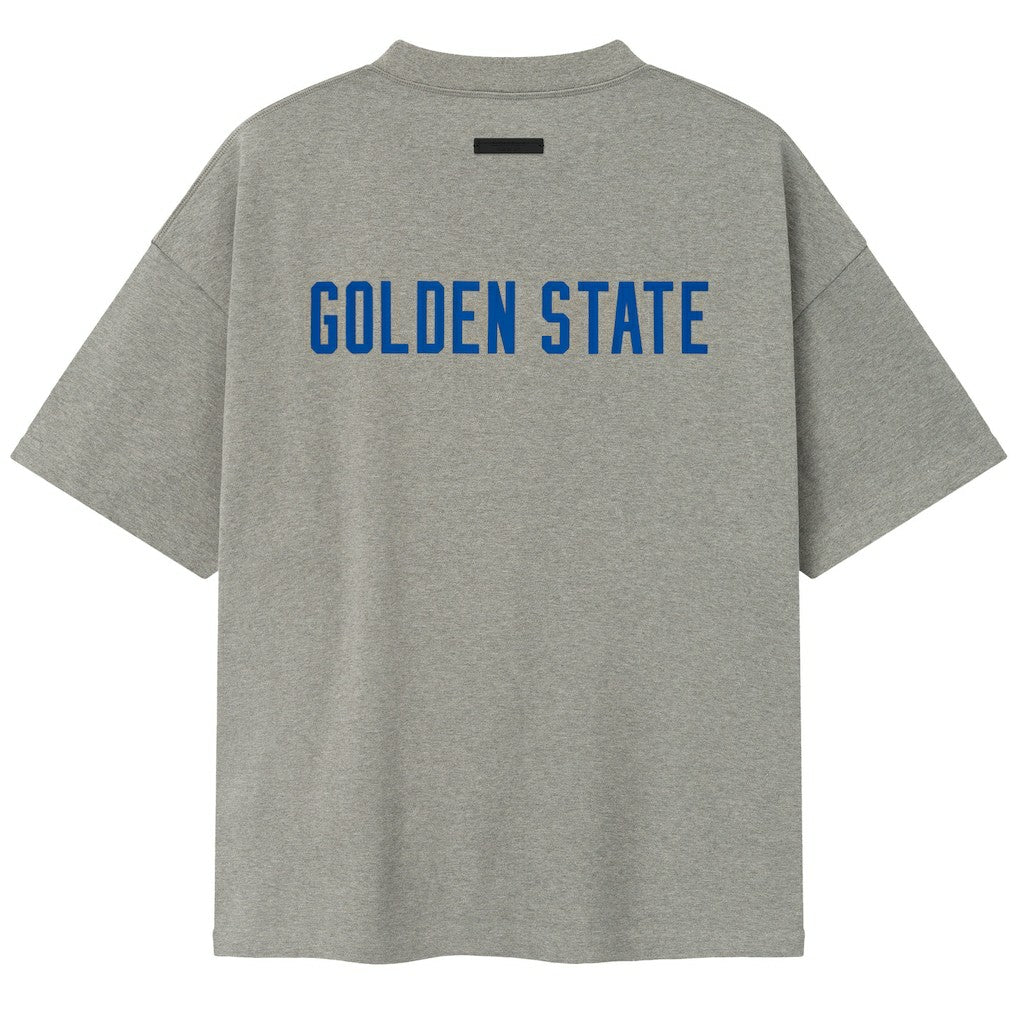 Heather Gray Golden State Warriors Fear of God x NBA Unisex 90s T-Shirt sale | NBA