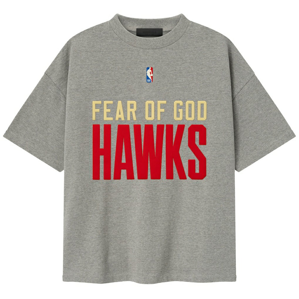 Heather Gray Atlanta Hawks Fear of God x NBA Unisex 90s T-Shirt | NBA