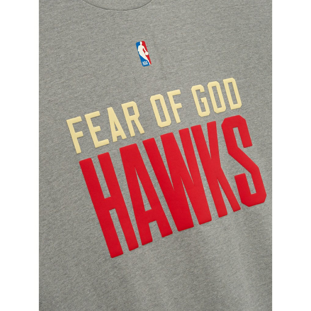 Heather Gray Atlanta Hawks Fear of God x NBA Unisex 90s T-Shirt | NBA