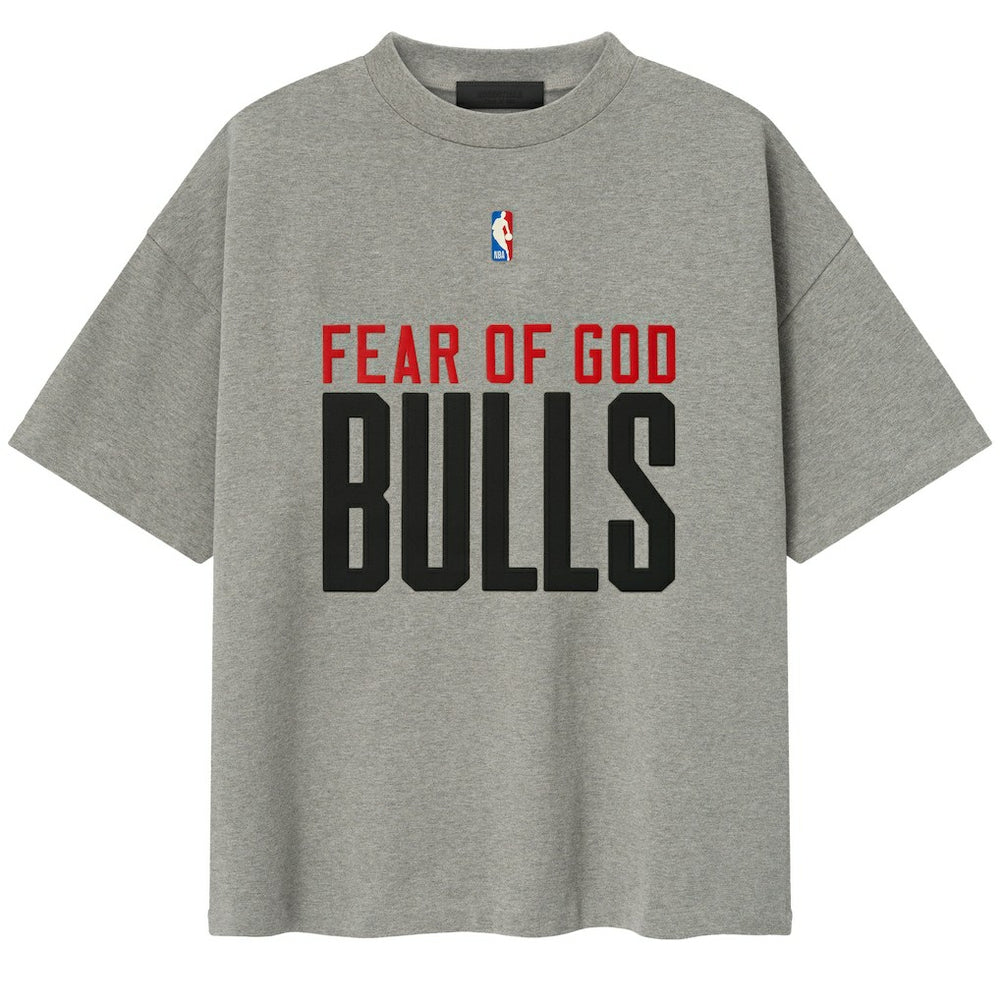 Heather Gray Chicago Bulls Fear of God x NBA Unisex 90s T-Shirt sale | NBA