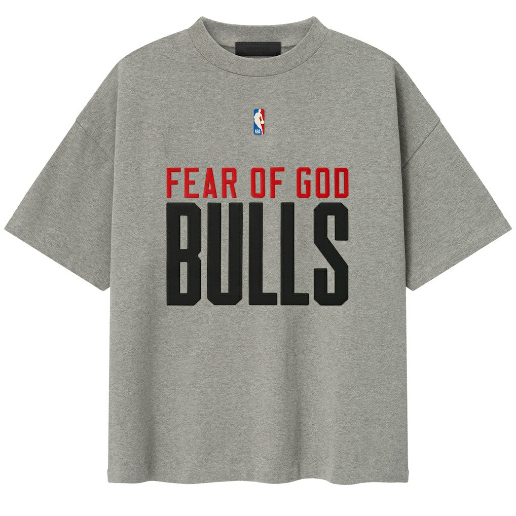 Heather Gray Chicago Bulls Fear of God x NBA Unisex 90s T-Shirt sale | NBA