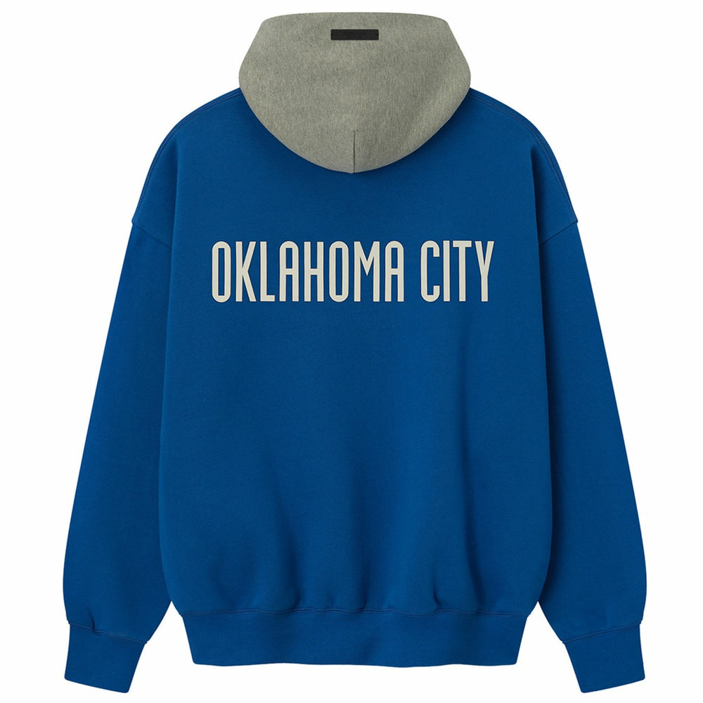 Blue/Heather Gray Oklahoma City Thunder Fear of God x NBA Unisex Sport Hoodie | NBA
