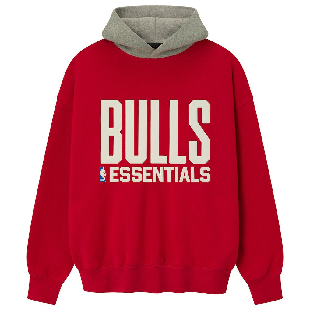 Red/Heather Gray Chicago Bulls Fear of God x NBA Unisex Sport Hoodie | NBA