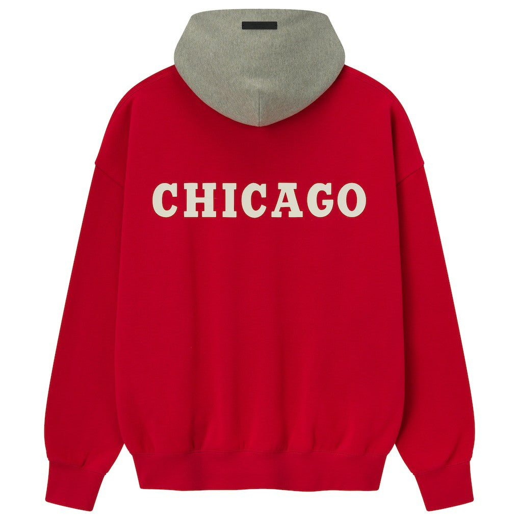 Red/Heather Gray Chicago Bulls Fear of God x NBA Unisex Sport Hoodie | NBA