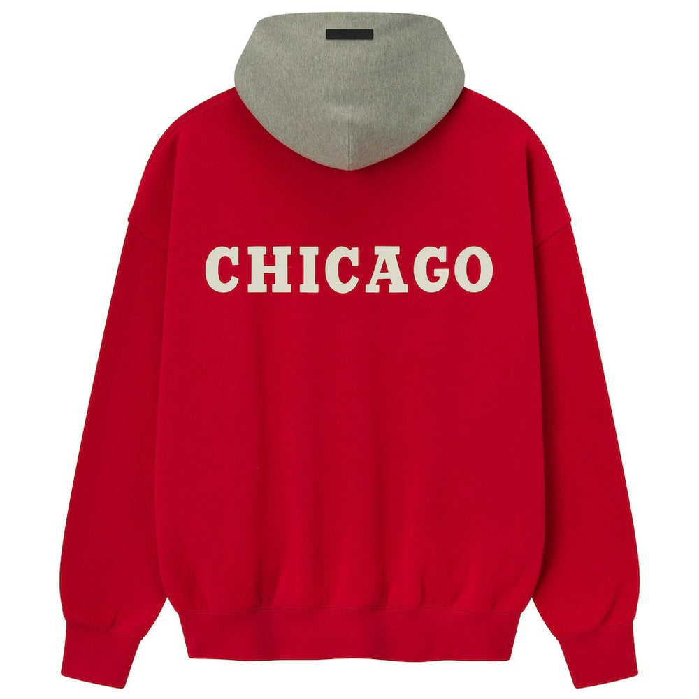 Red/Heather Gray Chicago Bulls Fear of God x NBA Unisex Sport Hoodie | NBA