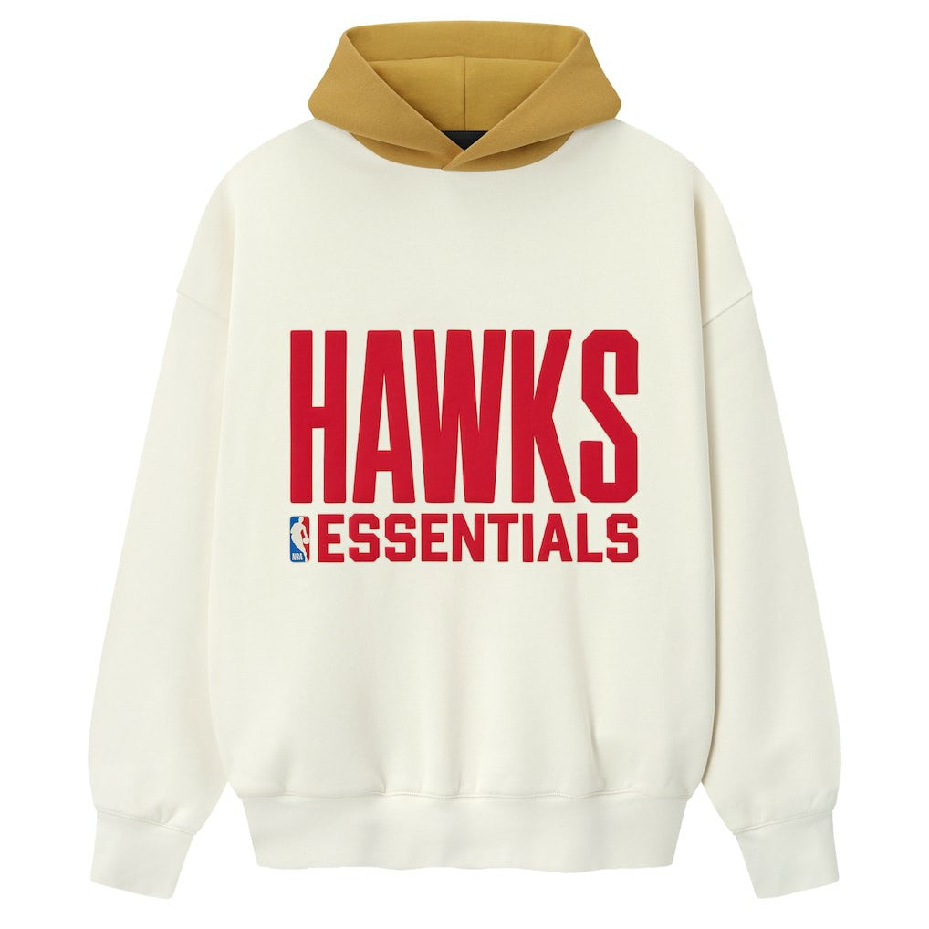Cream/Yellow Atlanta Hawks Fear of God x NBA Unisex Sport Hoodie | NBA