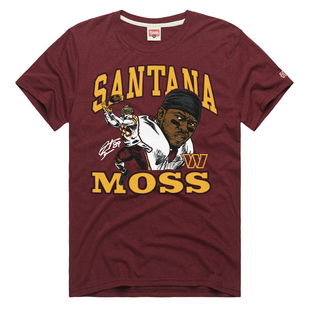 Washington Commanders Santana Moss  Homage Unisex Retired Player Classic Caricature T-Shirt | NFL On sale