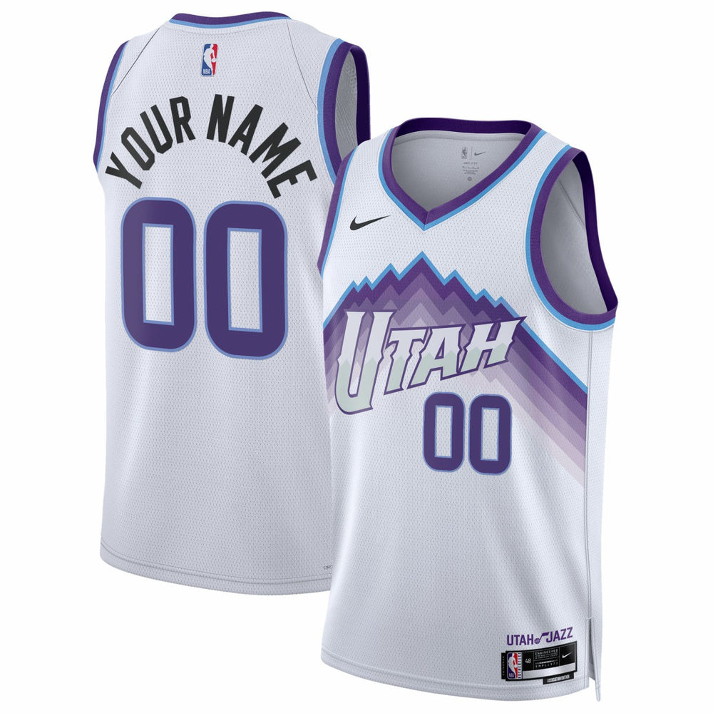 White Utah Jazz Unisex Swingman Custom Jersey | NBA