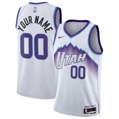 White Utah Jazz Unisex Swingman Custom Jersey | NBA
