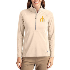 Seattle Mariners Cutter & Buck Women's Cooperstown Collection Adapt Eco Knit Stretch Half-Zip Pullover - MLB Pullover