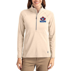 Toronto Blue Jays Cutter & Buck Women's Cooperstown Collection Adapt Eco Knit Stretch Half-Zip Pullover - MLB Pullover