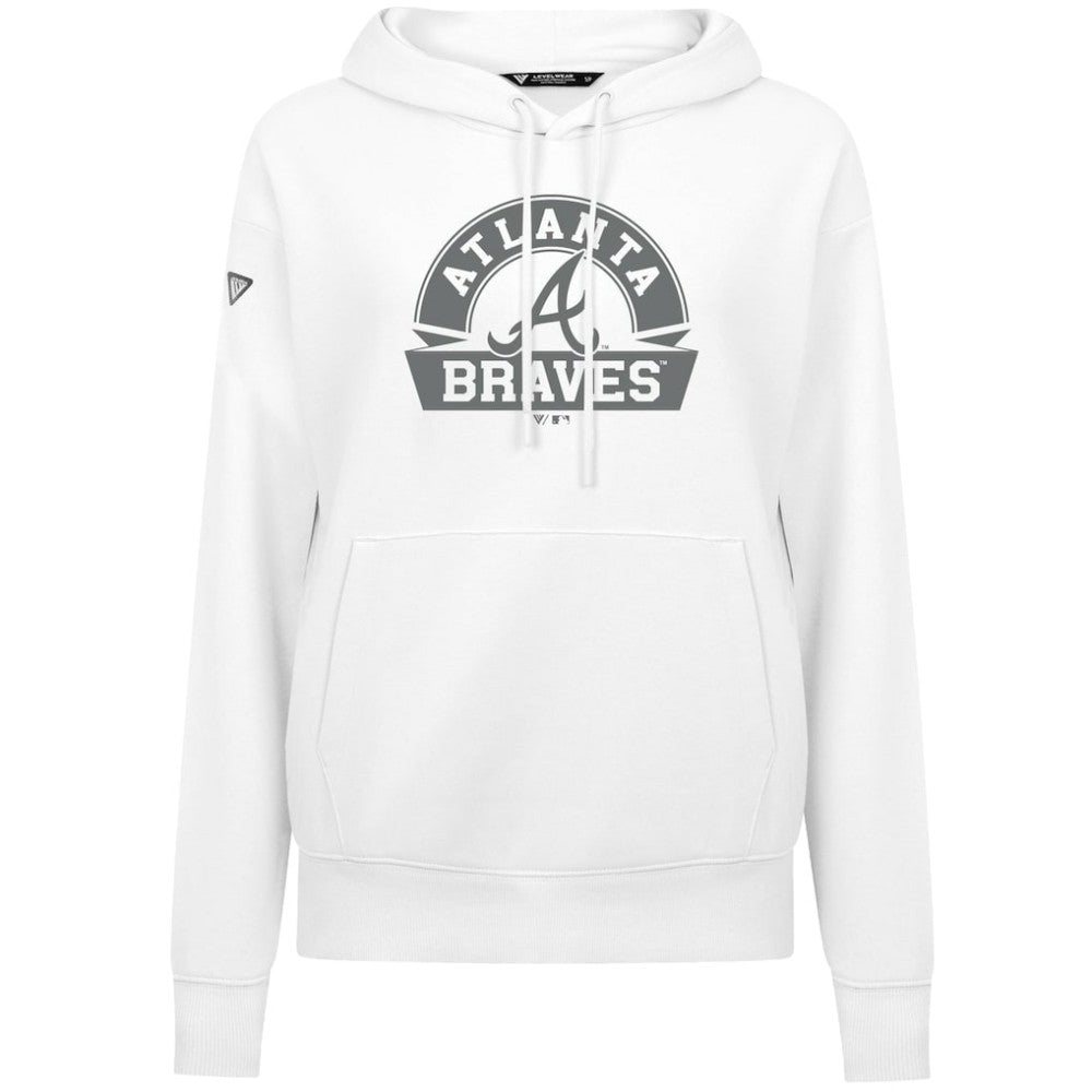 Atlanta Braves Levelwear Women's Adorn Banner Arch Hoodie - MLB Hoodies