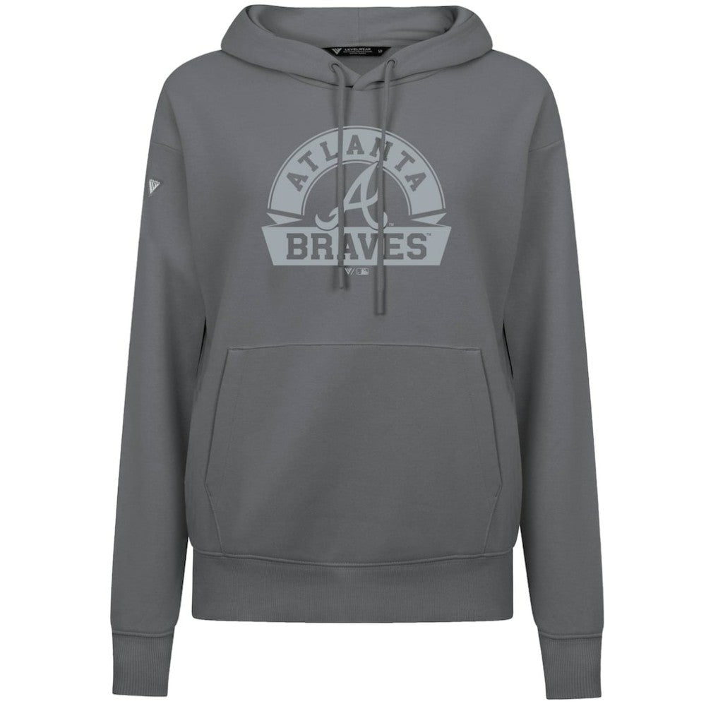 Atlanta Braves Levelwear Women's Adorn Banner Arch Hoodie - MLB Hoodies