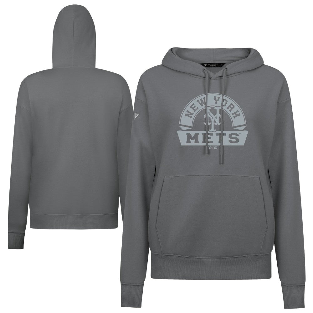 New York Mets Levelwear Women's Adorn Banner Arch Hoodie - MLB Hoodies