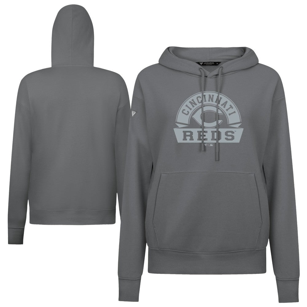 Cincinnati Reds Levelwear Women's Adorn Banner Arch Hoodie - MLB Hoodies