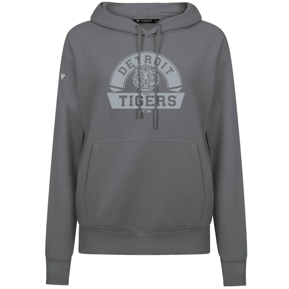 Detroit Tigers Levelwear Women's Adorn Banner Arch Hoodie - MLB Hoodies