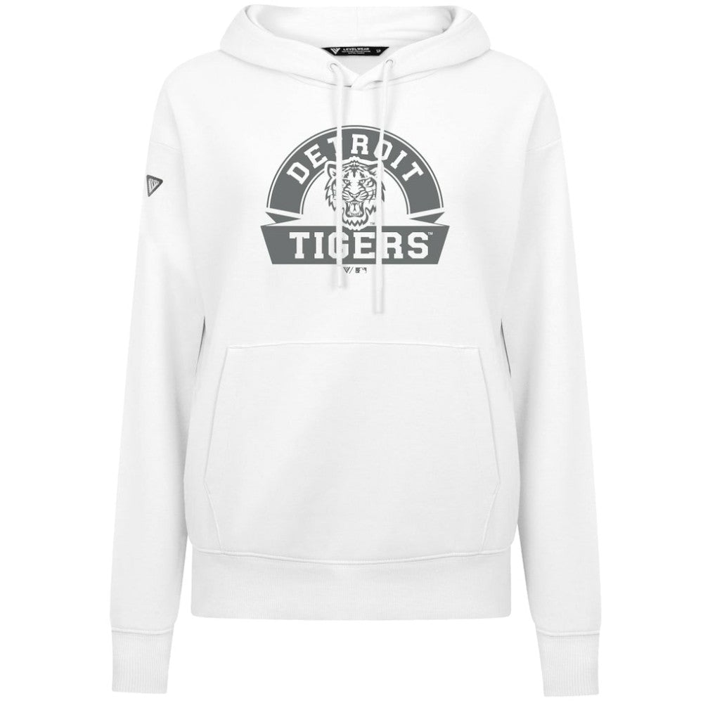 Detroit Tigers Levelwear Women's Adorn Banner Arch Hoodie - MLB Hoodies