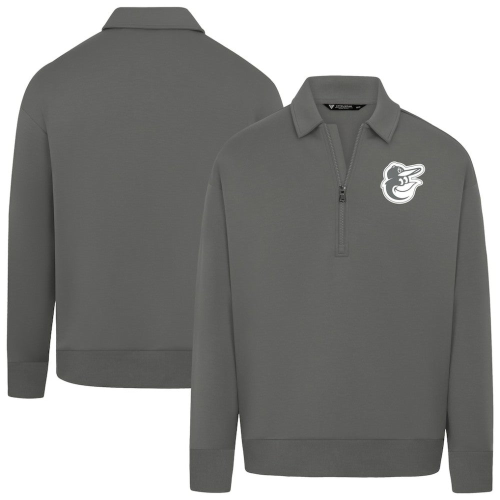 Baltimore Orioles Levelwear Women's Canmore Chenille Logo Quarter-Zip Top - MLB Tops