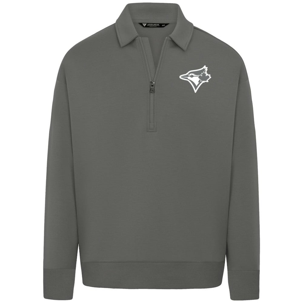 Toronto Blue Jays Levelwear Women's Canmore Chenille Logo Quarter-Zip Top - MLB Tops