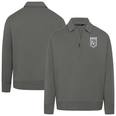 Kansas City Royals Levelwear Women's Canmore Chenille Logo Quarter-Zip Top - MLB Tops