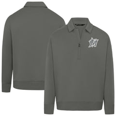 Miami Marlins Levelwear Women's Canmore Chenille Logo Quarter-Zip Top - MLB Tops