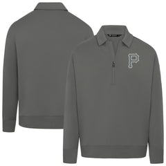 Pittsburgh Pirates Levelwear Women's Canmore Chenille Logo Quarter-Zip Top - MLB Tops