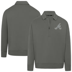 Atlanta Braves Levelwear Women's Canmore Chenille Logo Quarter-Zip Top - MLB Tops