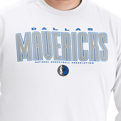 White Dallas Mavericks G-III Sports by Carl Banks Adaptive Printed Mesh Effect Long Sleeve T-Shirt sale | NBA