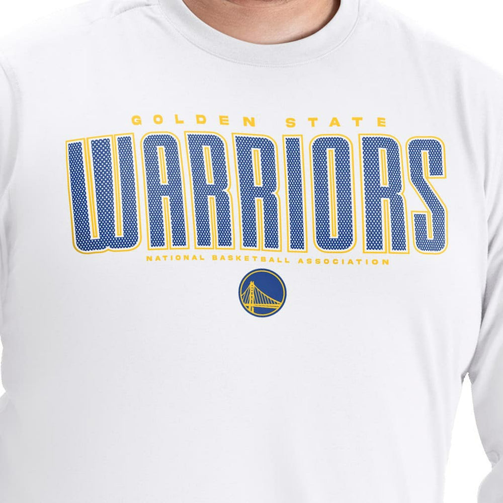 White Golden State Warriors G-III Sports by Carl Banks Adaptive Printed Mesh Effect Long Sleeve T-Shirt sale | NBA