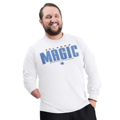 White Orlando Magic G-III Sports by Carl Banks Adaptive Printed Mesh Effect Long Sleeve T-Shirt | NBA