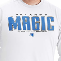 White Orlando Magic G-III Sports by Carl Banks Adaptive Printed Mesh Effect Long Sleeve T-Shirt | NBA