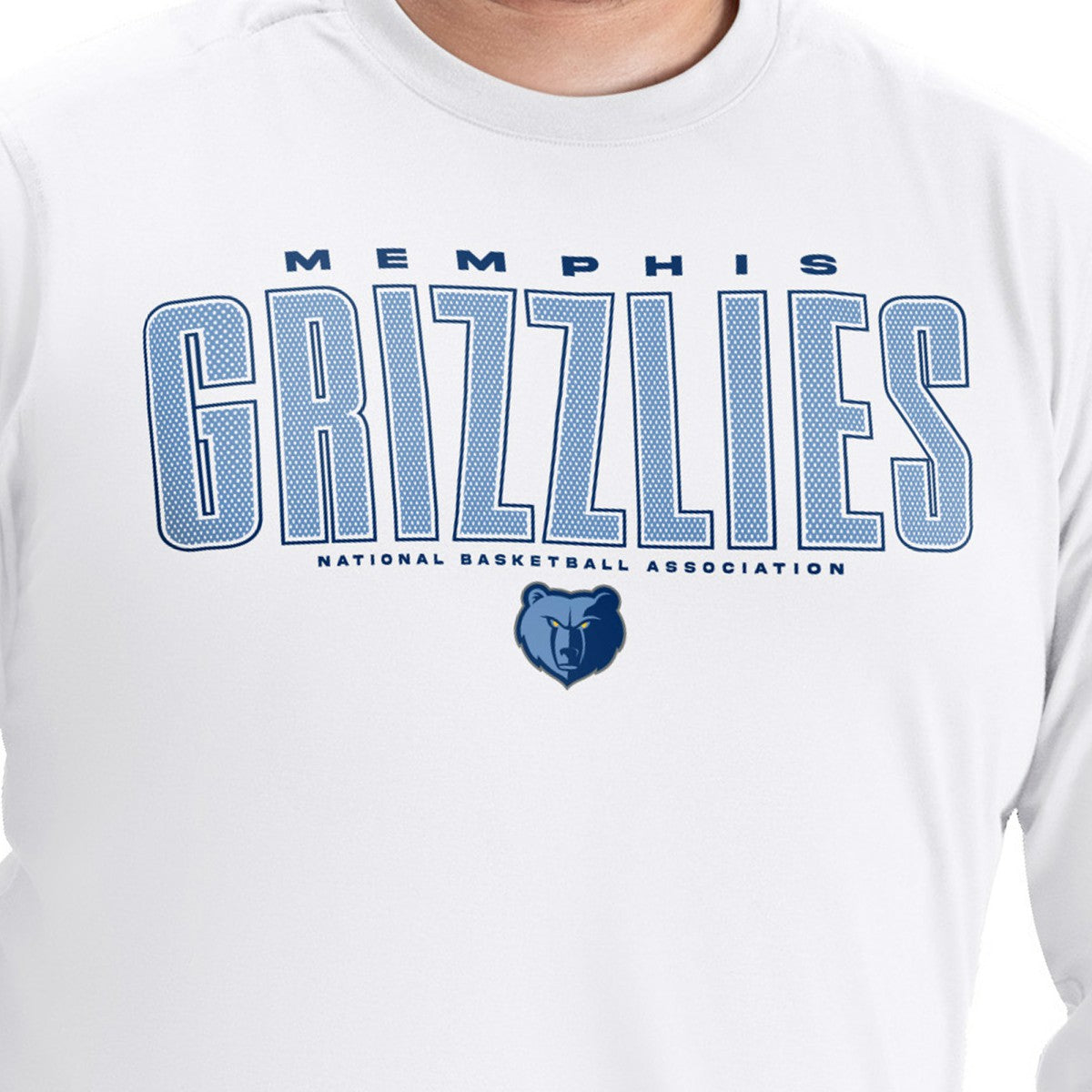 White Memphis Grizzlies G-III Sports by Carl Banks Adaptive Printed Mesh Effect Long Sleeve T-Shirt | NBA