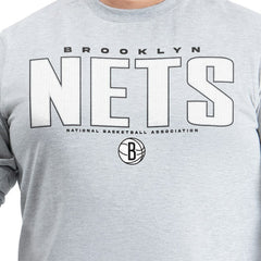 Gray Brooklyn Nets G-III Sports by Carl Banks Adaptive Printed Mesh Effect Long Sleeve T-Shirt | NBA