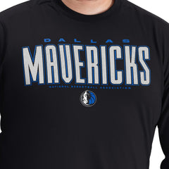 Black Dallas Mavericks G-III Sports by Carl Banks Adaptive Printed Mesh Effect Long Sleeve T-Shirt sale | NBA