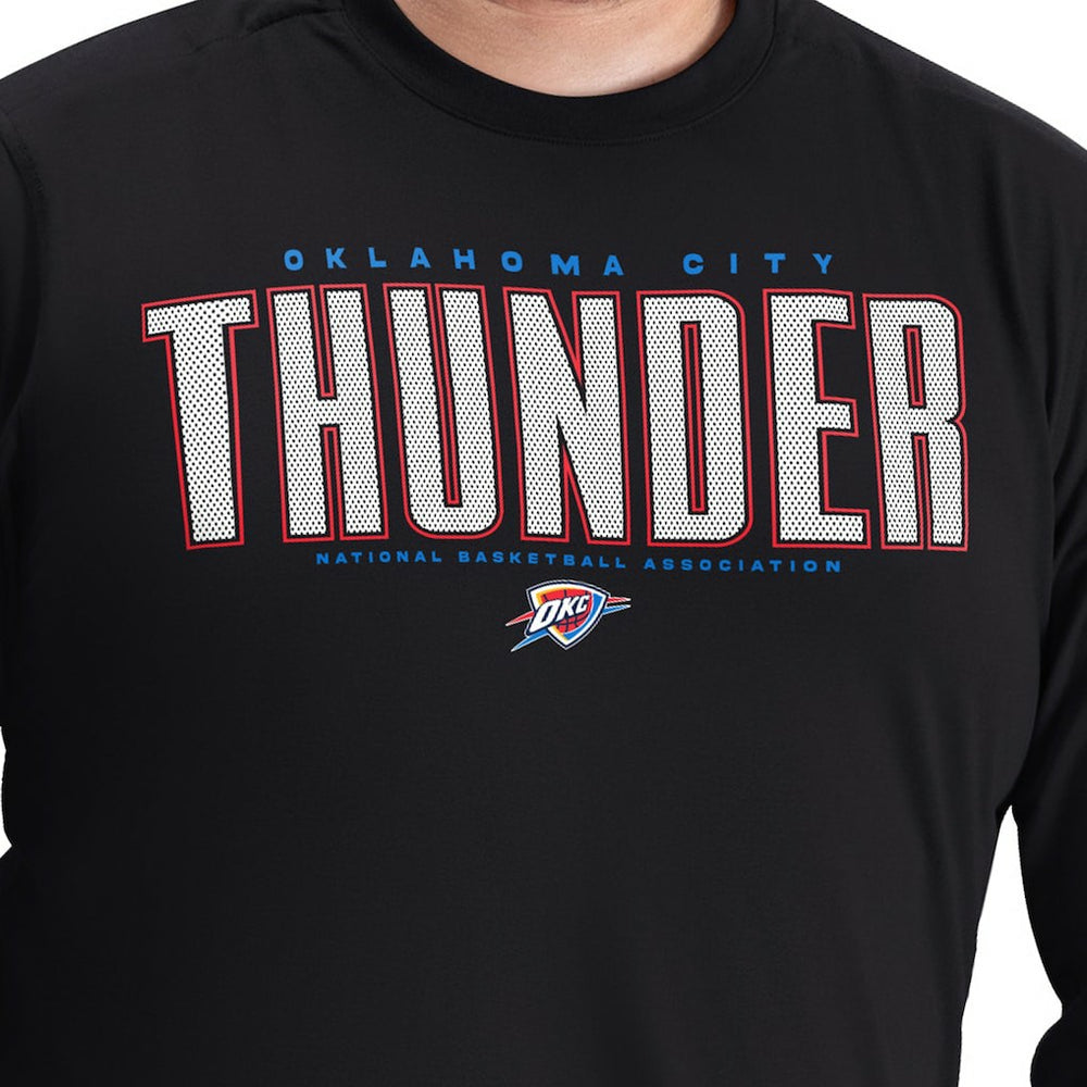 Black Oklahoma City Thunder G-III Sports by Carl Banks Adaptive Printed Mesh Effect Long Sleeve T-Shirt | NBA