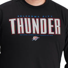 Black Oklahoma City Thunder G-III Sports by Carl Banks Adaptive Printed Mesh Effect Long Sleeve T-Shirt | NBA