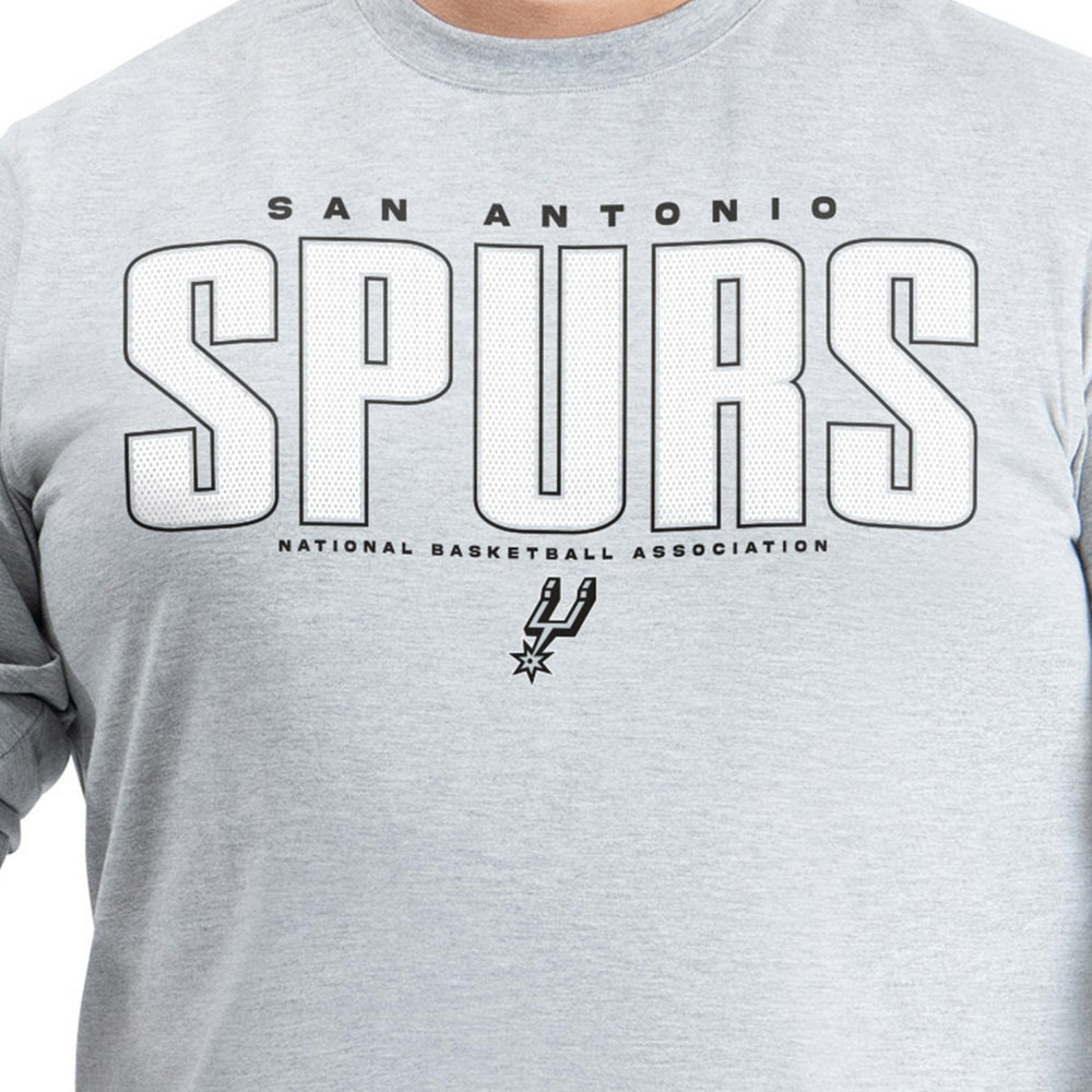 Gray San Antonio Spurs G-III Sports by Carl Banks Adaptive Printed Mesh Effect Long Sleeve T-Shirt | NBA