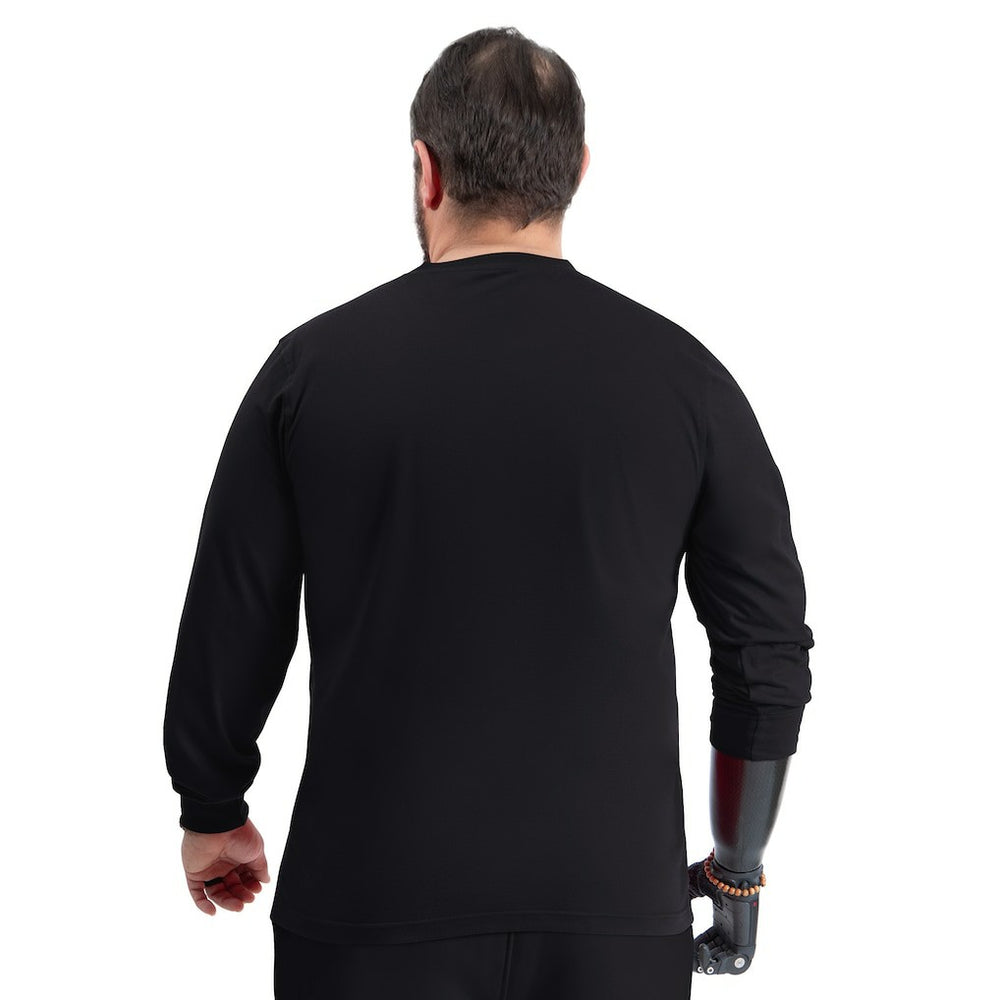 Black Atlanta Hawks G-III Sports by Carl Banks Adaptive Printed Mesh Effect Long Sleeve T-Shirt | NBA