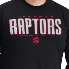 Black Toronto Raptors G-III Sports by Carl Banks Adaptive Printed Mesh Effect Long Sleeve T-Shirt | NBA