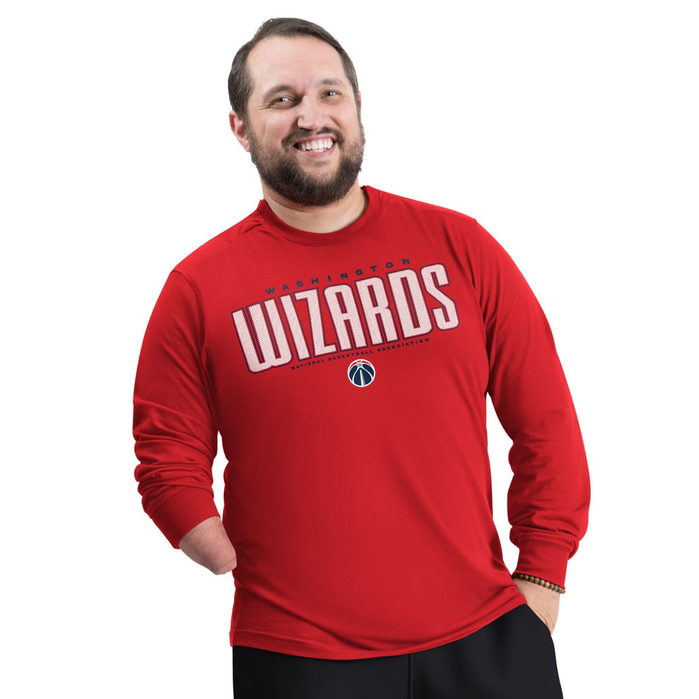 Red Washington Wizards G-III Sports by Carl Banks Adaptive Printed Mesh Effect Long Sleeve T-Shirt | NBA