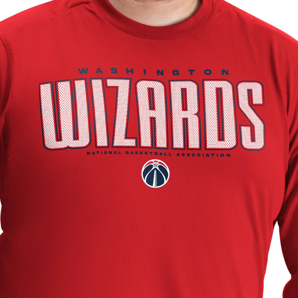 Red Washington Wizards G-III Sports by Carl Banks Adaptive Printed Mesh Effect Long Sleeve T-Shirt | NBA