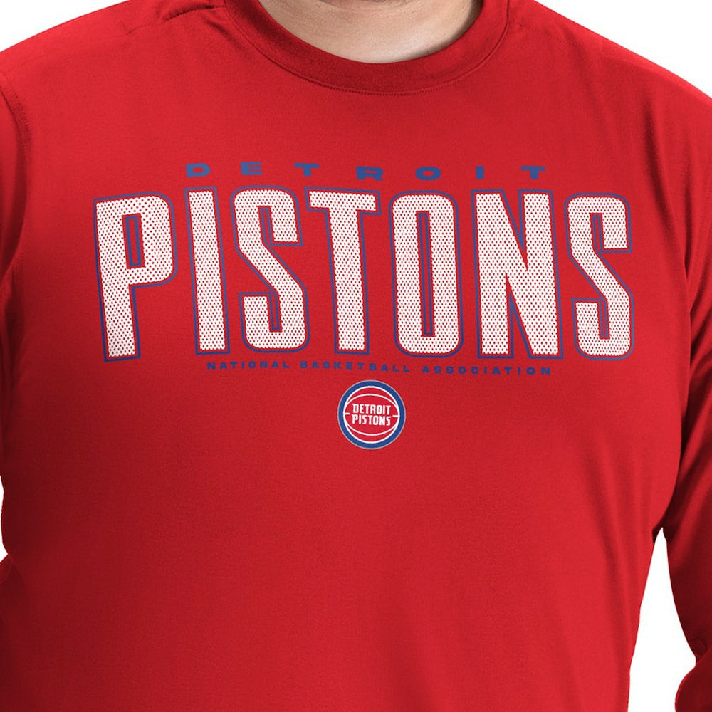 Red Detroit Pistons G-III Sports by Carl Banks Adaptive Printed Mesh Effect Long Sleeve T-Shirt sale | NBA
