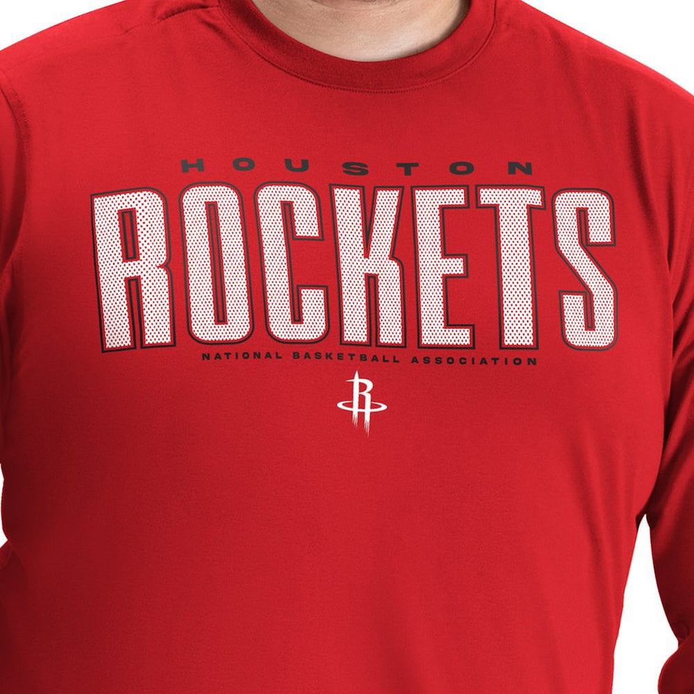 Red Houston Rockets G-III Sports by Carl Banks Adaptive Printed Mesh Effect Long Sleeve T-Shirt | NBA