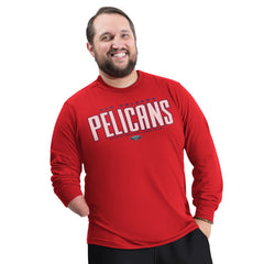 Red New Orleans Pelicans G-III Sports by Carl Banks Adaptive Printed Mesh Effect Long Sleeve T-Shirt | NBA