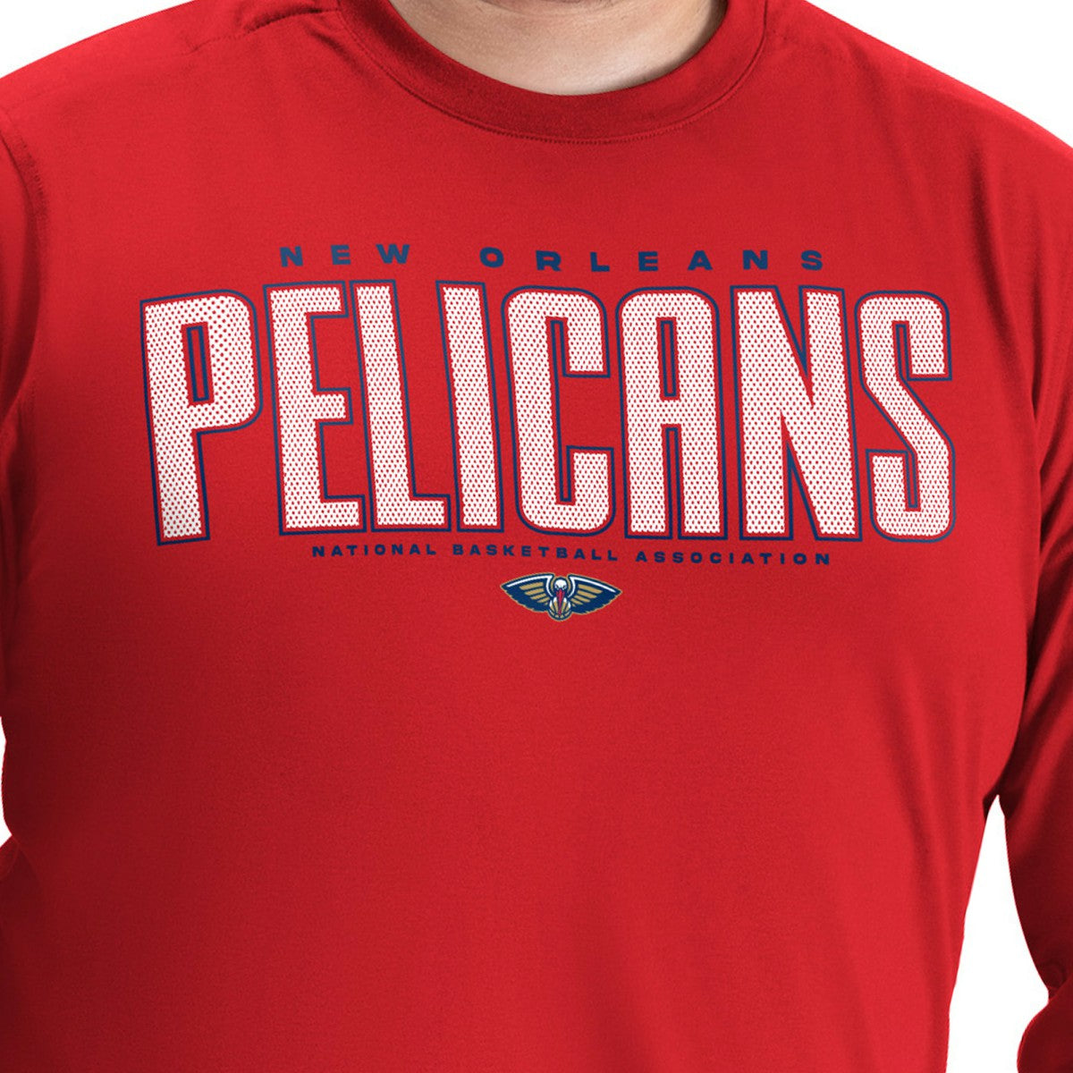 Red New Orleans Pelicans G-III Sports by Carl Banks Adaptive Printed Mesh Effect Long Sleeve T-Shirt | NBA