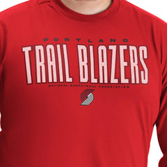 Red Portland Trail Blazers G-III Sports by Carl Banks Adaptive Printed Mesh Effect Long Sleeve T-Shirt | NBA