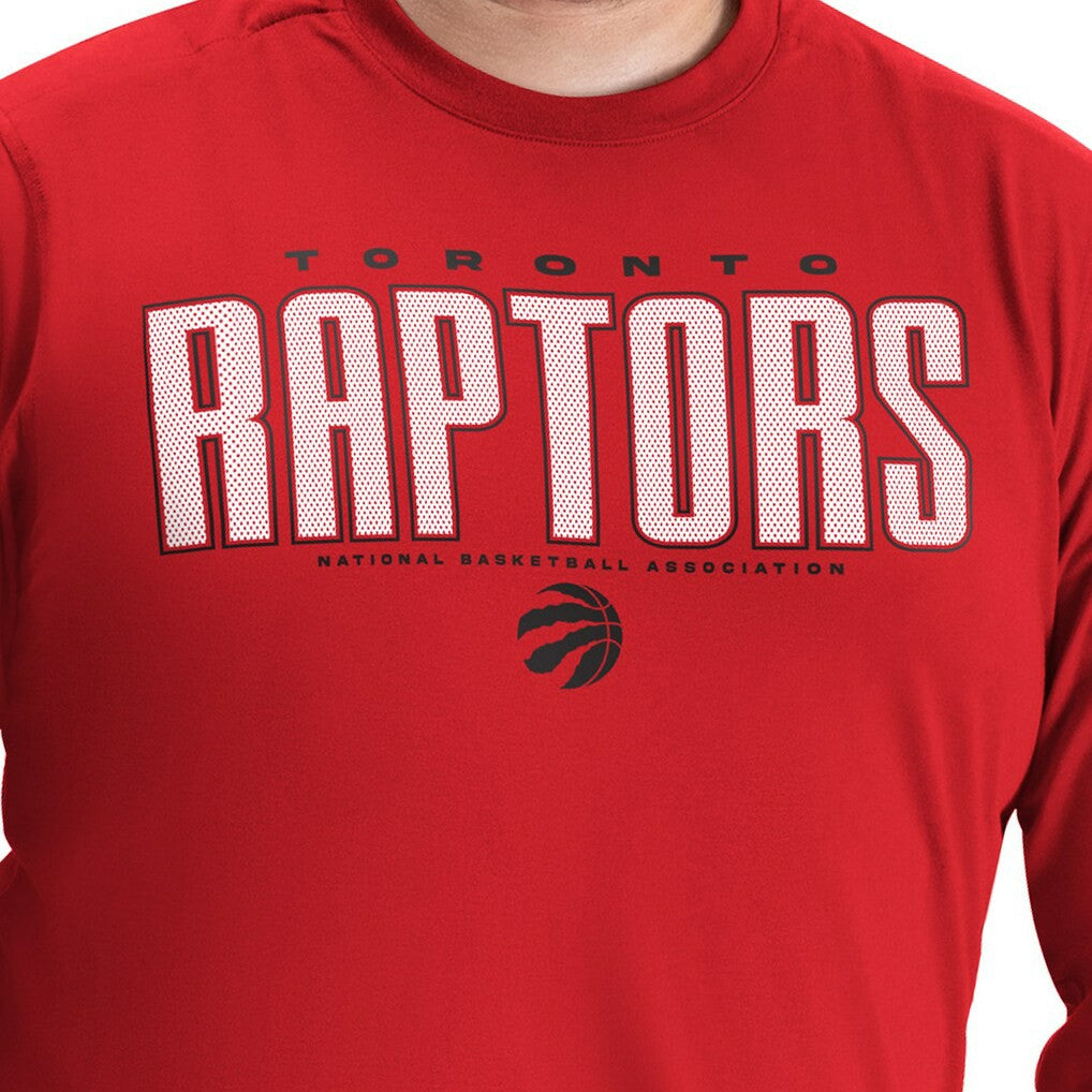 Red Toronto Raptors G-III Sports by Carl Banks Adaptive Printed Mesh Effect Long Sleeve T-Shirt | NBA