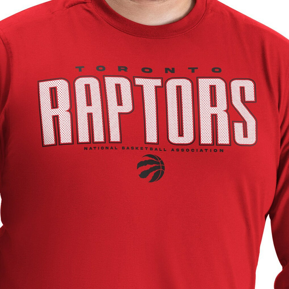 Red Toronto Raptors G-III Sports by Carl Banks Adaptive Printed Mesh Effect Long Sleeve T-Shirt | NBA