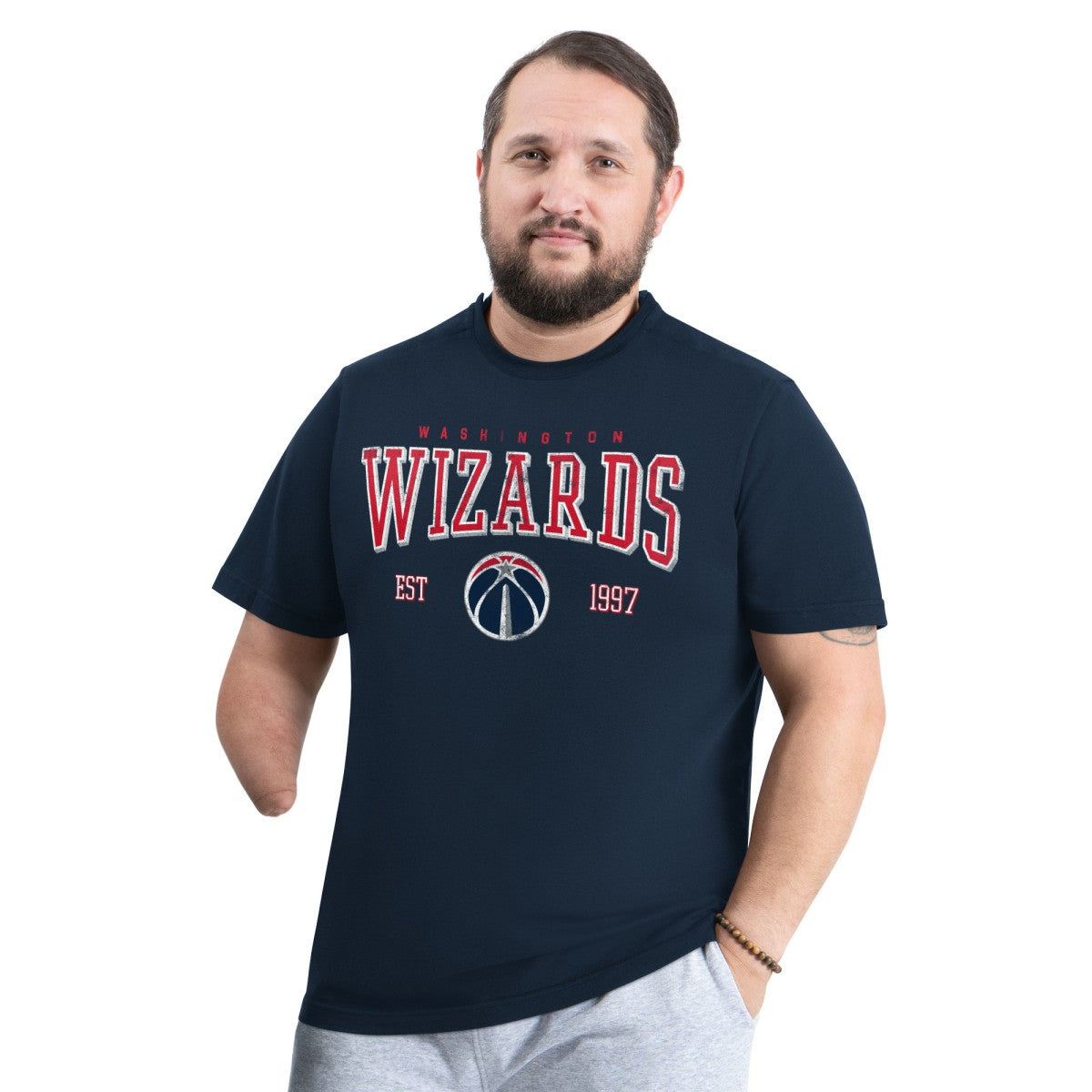 Navy Washington Wizards G-III Sports by Carl Banks Adaptive Classic Team Spirit Short Sleeve T-Shirt | NBA