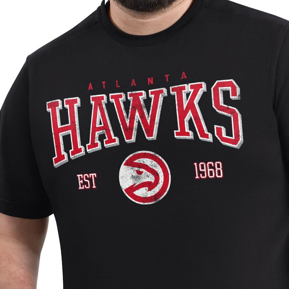 Black Atlanta Hawks G-III Sports by Carl Banks Adaptive Classic Team Spirit Short Sleeve T-Shirt | NBA